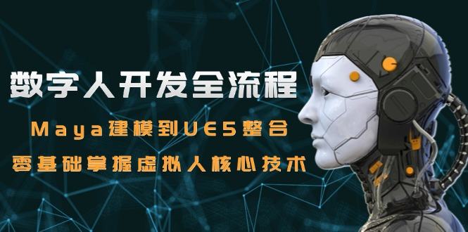 数字人开发全流程:Maya建模到UE5整合,零基础掌握虚拟人核心技术-樵渔匹