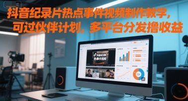 抖音纪录片热点事件视频制作教学，可过伙伴计划，多平台分发撸收益-樵渔匹