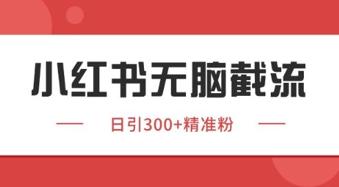 小红书截流同行客源，独家野路子获客玩法 日引200+暴力获客【揭秘】-樵渔匹