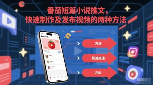 番茄短篇小说推文,快速制作及发布视频的两种方法-樵渔匹