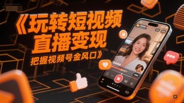 玩转短视频直播变现，把握视频号金风口-樵渔匹