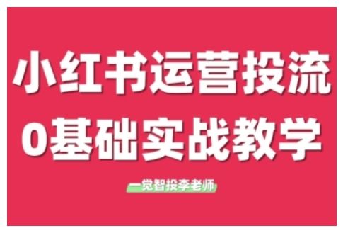 小红书运营投流,小红书广告投放从0到1的实战课,学完即可开始投放(更新)-樵渔匹