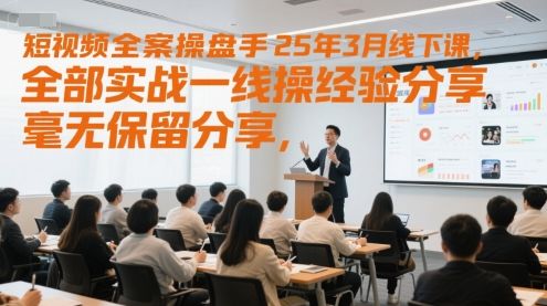 短视频全案操盘手25年3月线下课，全部实战一线操盘手经验分享，毫无保留分享，全是干货-樵渔匹