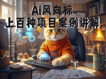 Ai风向标-附100种项目案例玩法-0基础小白到大神ai视频商业应用教学-樵渔匹