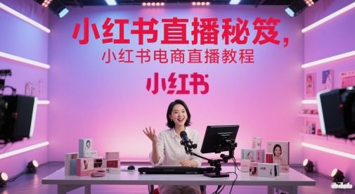 小红书直播秘笈，小红书电商直播教程-樵渔匹