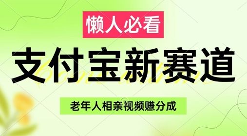 支付宝新赛道,利用老年人相亲视频,挣分成收益,轻松月入过W,操作简单-樵渔匹