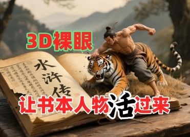 书本人物裸眼3D视频,新的玩法,流量超猛,保姆级教程-樵渔匹