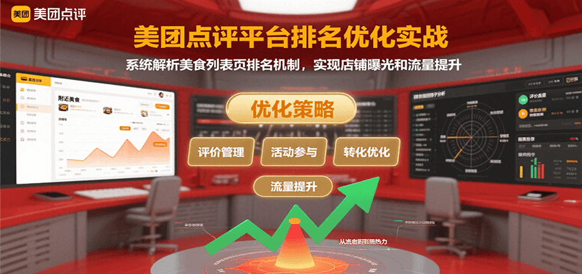 美团点评平台排名优化实战,系统解析美食列表页排名机制,实现店铺曝光和流量提升-樵渔匹
