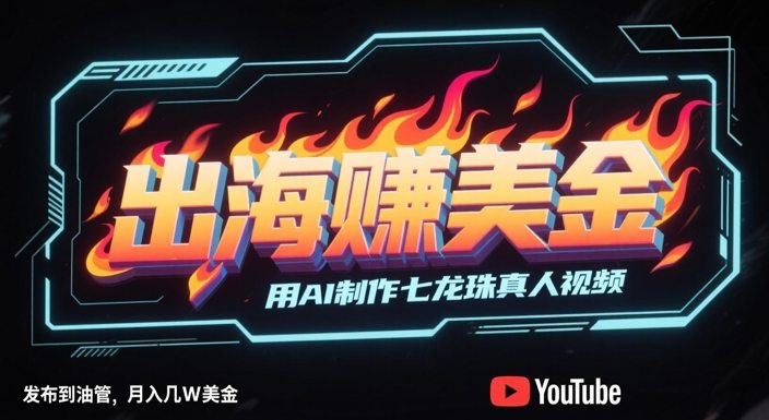 出海挣美金，用AI制作七龙珠真人视频，发布到油管，条条爆火，月入几W美刀-樵渔匹