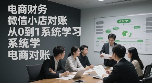电商财务微信小店对账,从0到1系统学习电商对账-樵渔匹