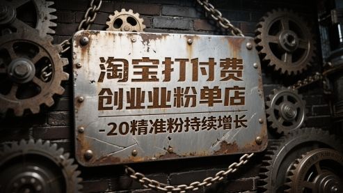 淘宝打付费创业粉单店每天稳定10-20精准粉持续增长【揭秘】-樵渔匹