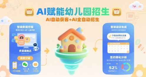 AI赋能幼儿园招生,AI自动获客+AI全自动招生-樵渔匹