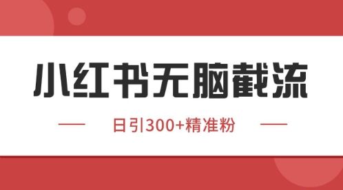 小红书只要你有同行就能获客，独家野路子获客玩法，暴力截流【揭秘】-樵渔匹