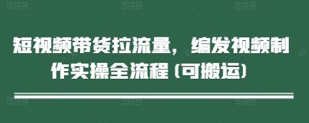 短视频带货拉流量,编发视频制作实操全流程(可搬运)-樵渔匹