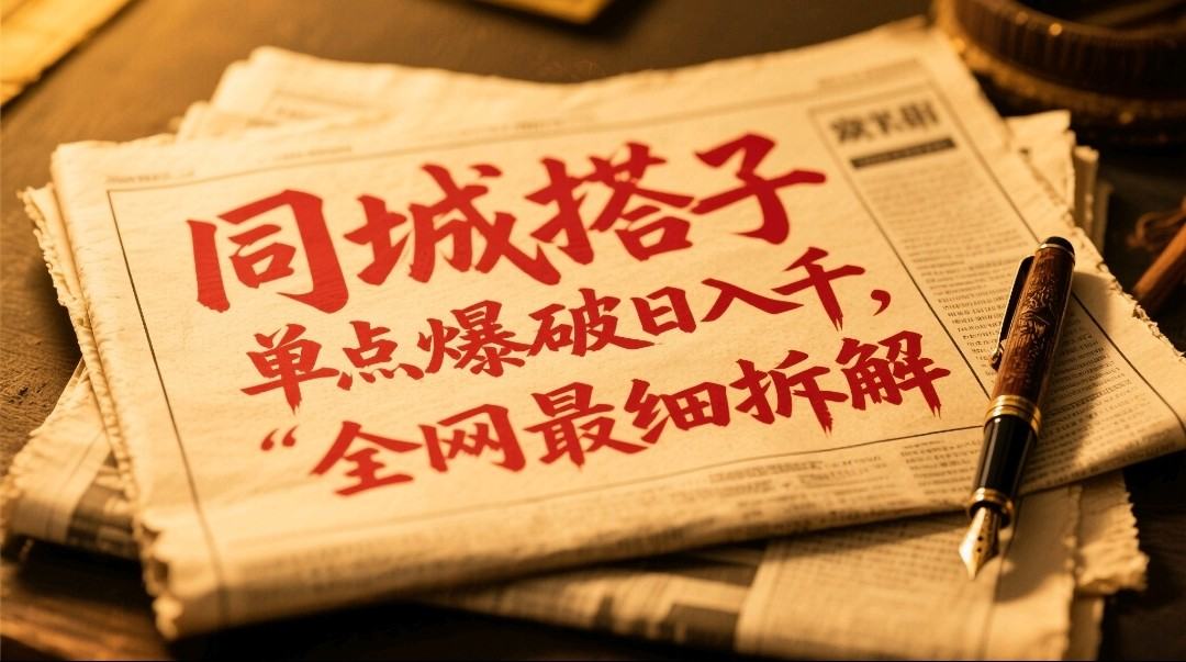 同城搭子群19.9单点爆破日入千,搭子组局月入万,全网最细拆解-樵渔匹