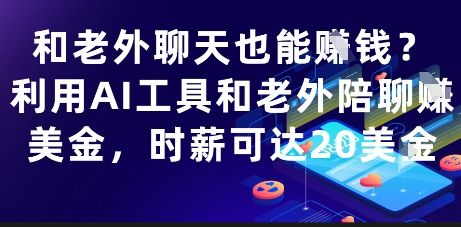 和老外聊天也能挣钱?利用AI工具和老外陪聊挣美金,时薪可达20刀-樵渔匹