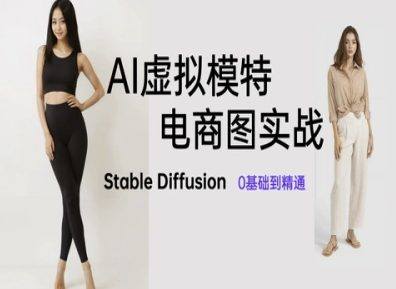 AI虚拟模特电商图实战,AI绘画Stable Diffusion 0基础到精通-樵渔匹
