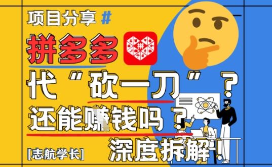 【2025最新】拼多多代坎助力项目深度拆解：还能挣钱吗?全流程玩法-樵渔匹