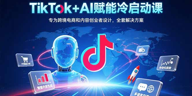 TikTok+AI赋能冷启动课:专为跨境电商和内容创业者设计,全套解决方案-樵渔匹