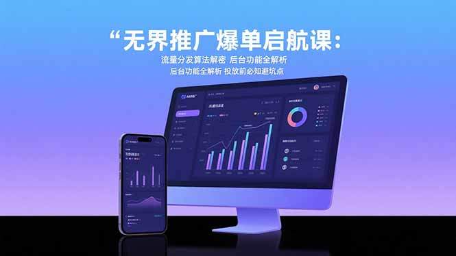 无界推广爆单启航课：流量分发算法解密 后台功能全解析 投放前必知避坑点-樵渔匹