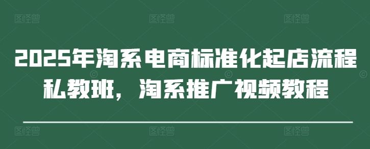 2025年淘系电商标准化起店流程私教班,淘系推广视频教程-樵渔匹