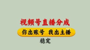 视频号直播分成，全程托管招募，单月轻松变现8k【揭秘】-樵渔匹