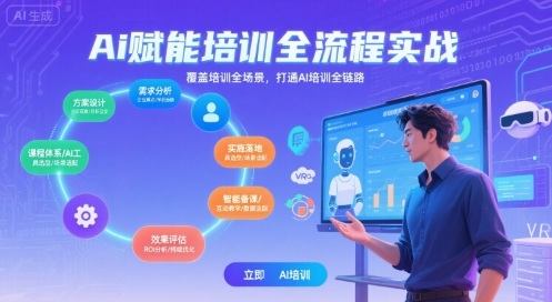 AI赋能培训全流程实站，覆盖培训全场景，打通 Al培训全链路-樵渔匹