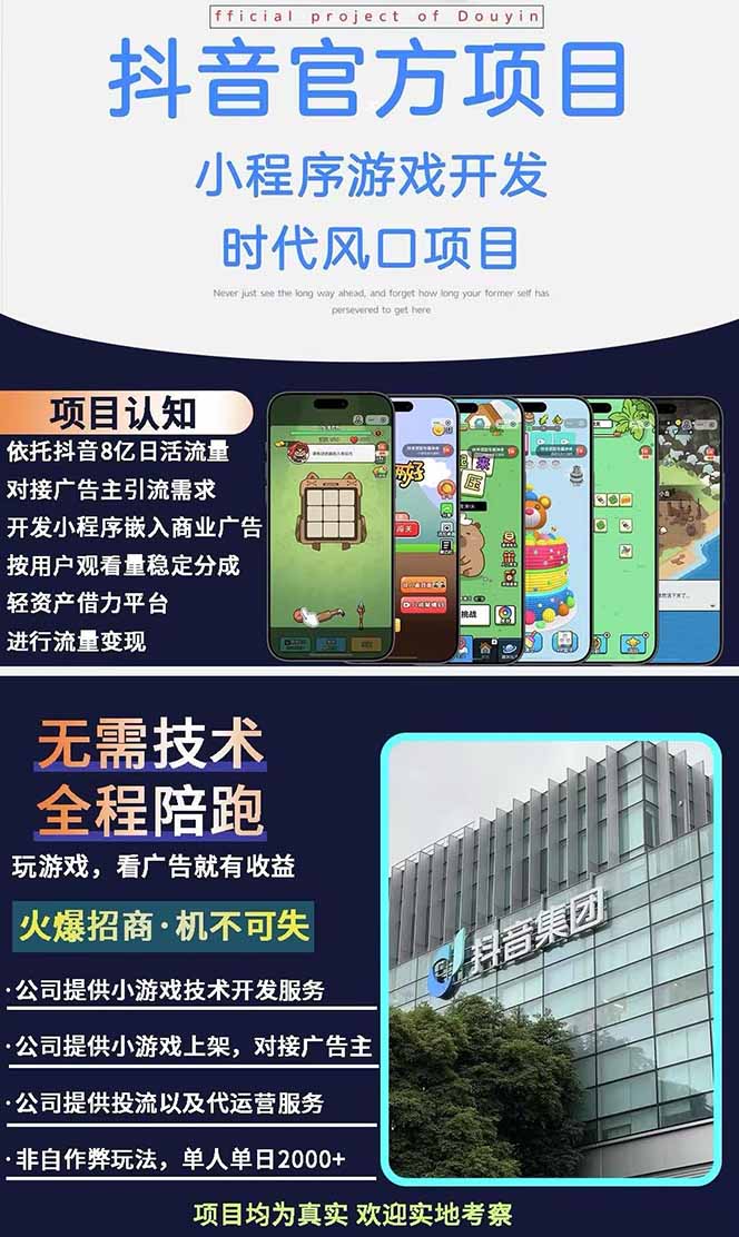 图片[1]-2025最热抖音官方项目 Ai时代风口项目小程序游戏开发 实测单个游戏日收…-樵渔匹