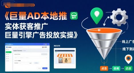 巨量AD本地推实体获客推广,巨量引擎广告投放实操-樵渔匹