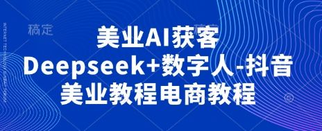 美业AI获客Deepseek+数字人-抖音美业教程电商教程-樵渔匹