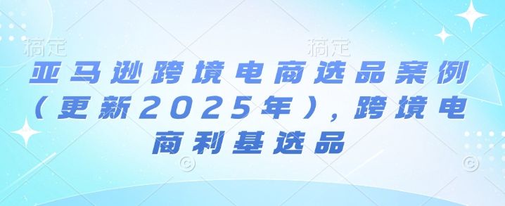 亚马逊跨境电商选品案例(更新2025年4月),跨境电商利基选品-樵渔匹