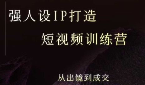 强人设ip打造课，8月​最新5天短视频ip训练营，从出镜到成交-樵渔匹
