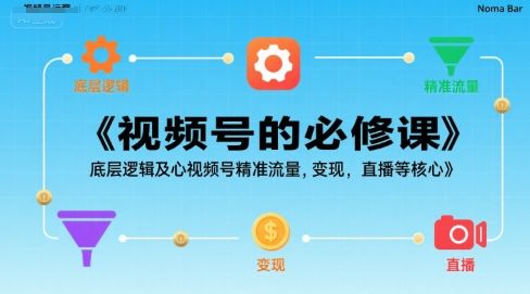 视频号的必修课,视频号的底层逻辑及核心视频号精准流量,变现,直播等核心-樵渔匹