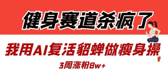 健身赛道杀疯了?我用AI复活貂蝉做瘦身操,3周涨粉8W-樵渔匹