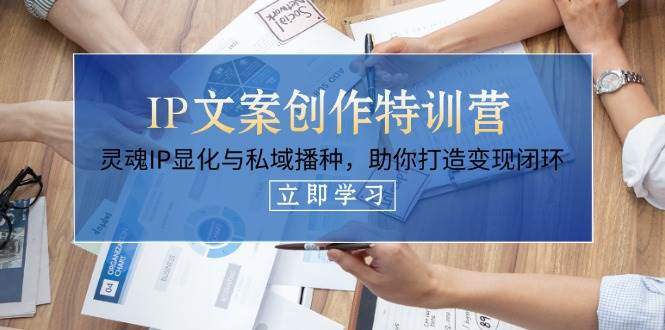 IP文案创作特训营,灵魂IP显化与私域播种,助你打造变现闭环(14节课)-樵渔匹