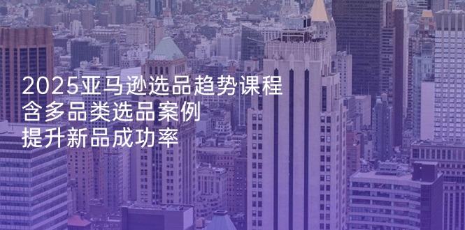 2025亚马逊选品趋势课程,含多品类选品案例,提升新品成功率-樵渔匹
