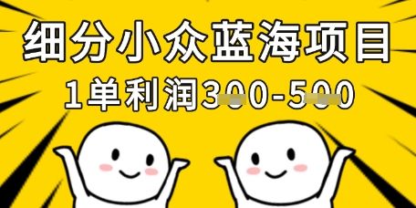 细分小众蓝海项目,一单利润3张,每月收入稳定过1w+-樵渔匹