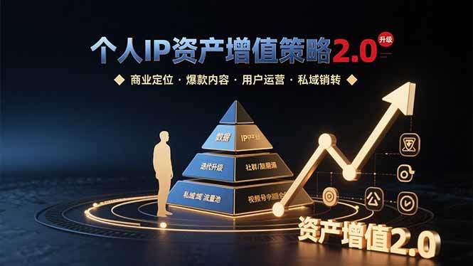 个人IP资产增值策略2.0 拆解商业定位/爆款内容/用户运营/私域销转四大模块-樵渔匹