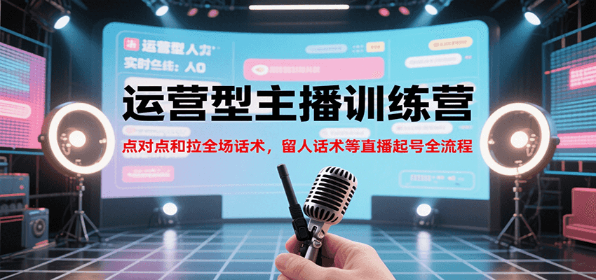 运营型主播训练营，点对点和拉全场话术，留人话术等直播起号全流程(更新8月)-樵渔匹
