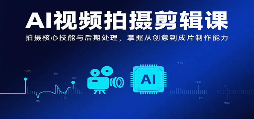 AI视频拍摄剪辑课,拍摄核心技能与后期处理,掌握从创意到成片制作能力-樵渔匹