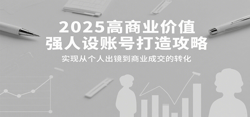 2025高商业价值强人设账号打造攻略，实现从个人出镜到商业成交的转化-樵渔匹