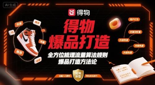 得物爆品打造,全方位梳理得物流量算法规则爆品打造规则-樵渔匹