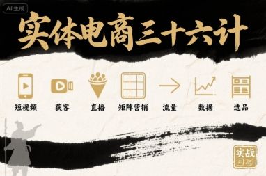 实体电商三十六计,短视频-获客-直播-矩阵营销-流量-数据-选品-樵渔匹