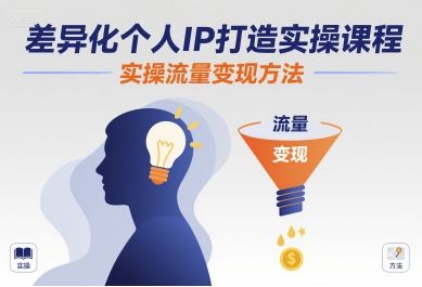 差异化个人IP打造实操课程,实操流量变现方法