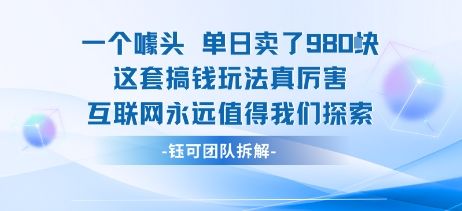 一个噱头单日卖了980米 这套搞钱玩法真厉害 互联网永远值得我们探索-樵渔匹