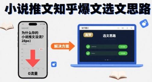 为什么你的小说推文没流量?小说推文知乎爆文选文思路