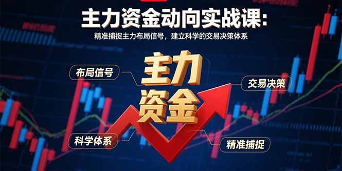 主力资金动向实战课-8月:精准捕捉主力布局信号,建立科学的交易决策体系-樵渔匹