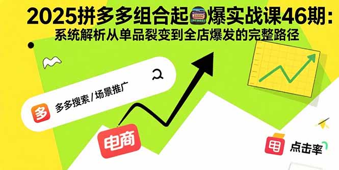 2025拼多多组合起爆实战课46期：系统解析从单品裂变到全店爆发的完整路径-樵渔匹