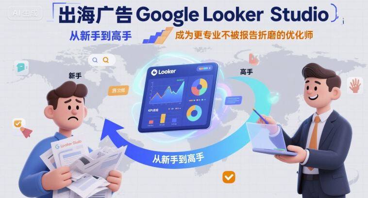 出海广告Google Looker Studio从新手到高手,成为更专业不被报告折磨的优化师-樵渔匹