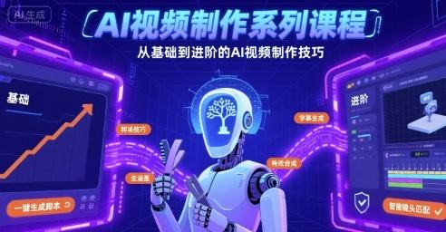 AI视频制作系列课程,从基础到进阶的AI视频制作技巧全涵盖-樵渔匹